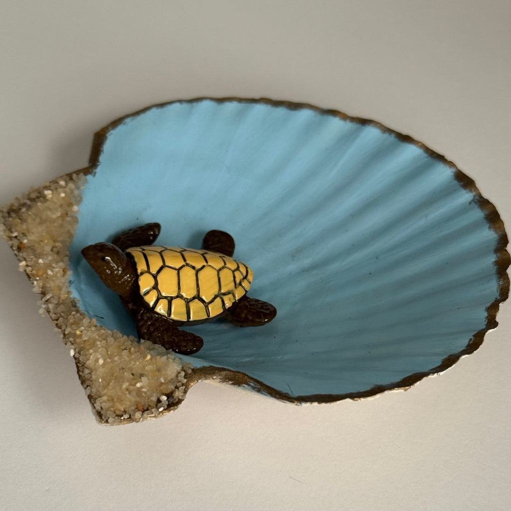 Seashell Trinket Dish Turtle
