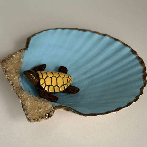 Seashell Trinket Dish Turtle