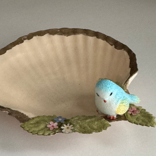 Seashell Trinket Dish Bird