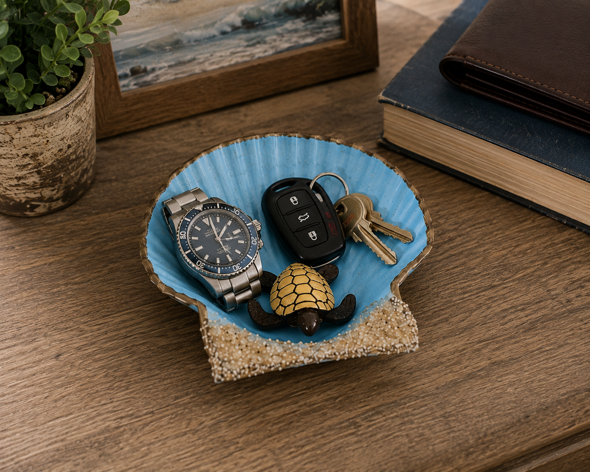 Seashell Trinket Dish Turtle