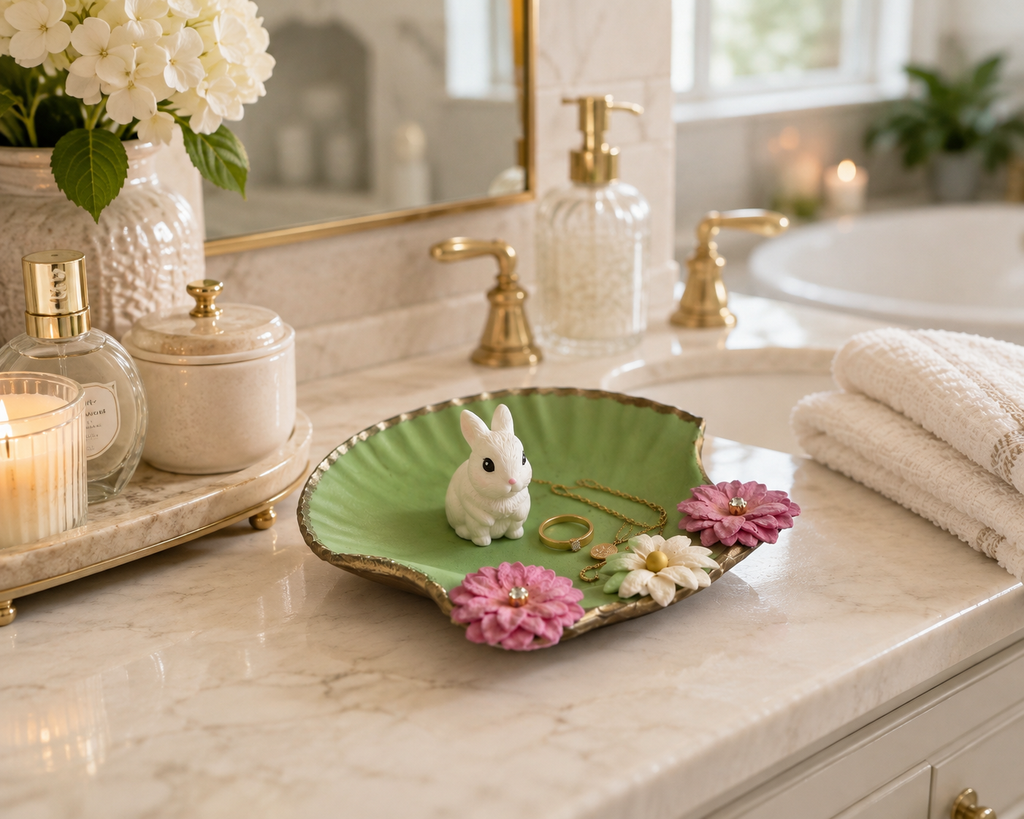 Seashell Trinket Dish Bunny