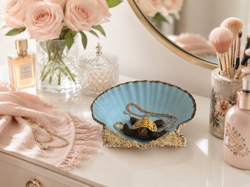Seashell Trinket Dish Turtle